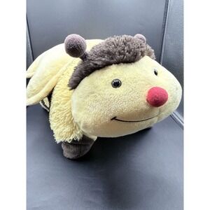 Pillow Pets Bumble Bee Plush Pillow Stuffed Animal Large Yellow Black 2010 CLEAN